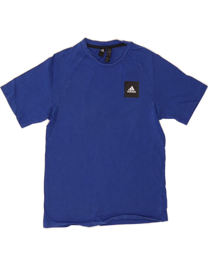 ADIDAS Mens T-Shirt Top XS Blue Cotton Vintage Adidas and Second-Hand Adidas from Messina Hembry 