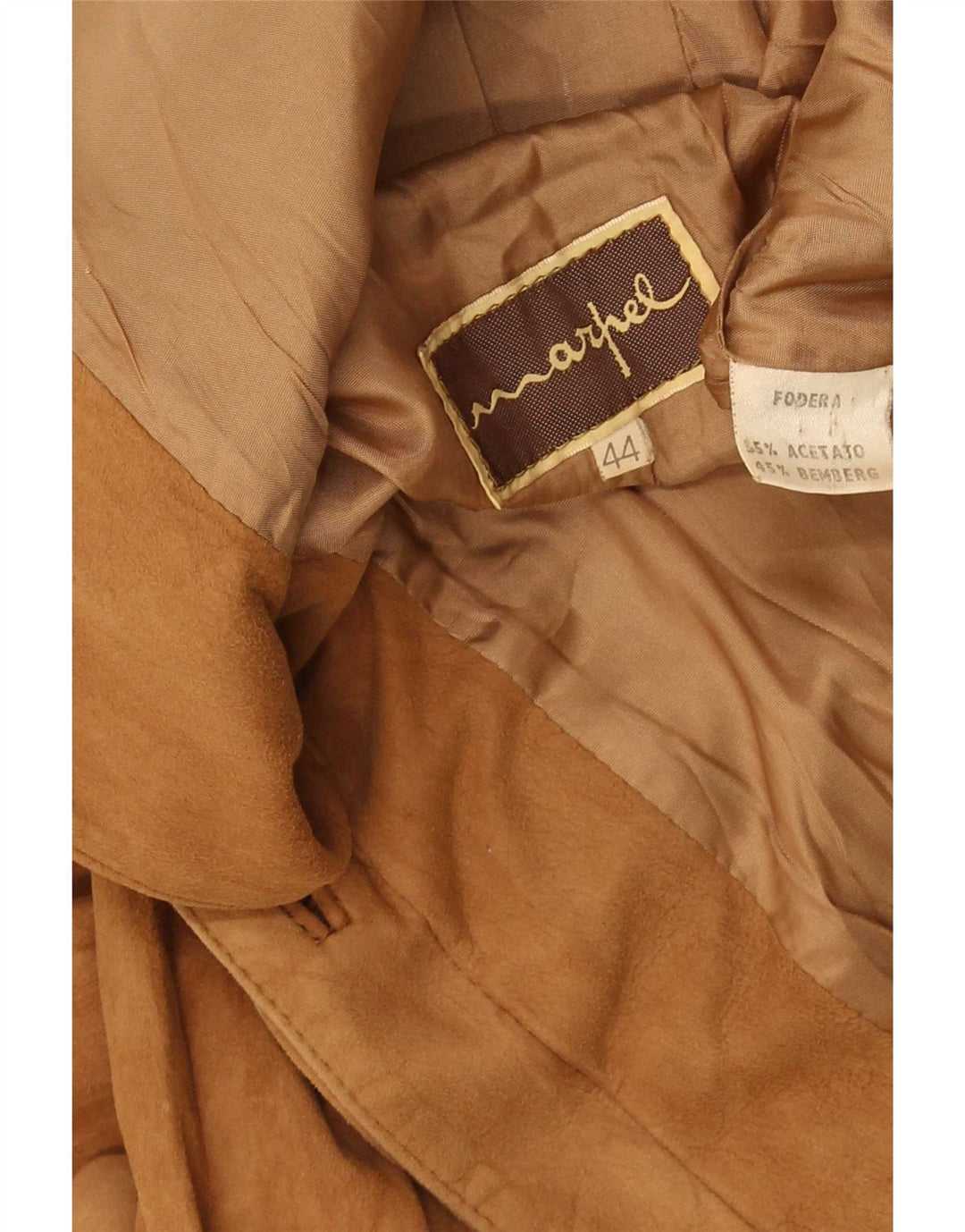 Marpel Dame Ruskindsjakke IT 44 Medium Beige Læder