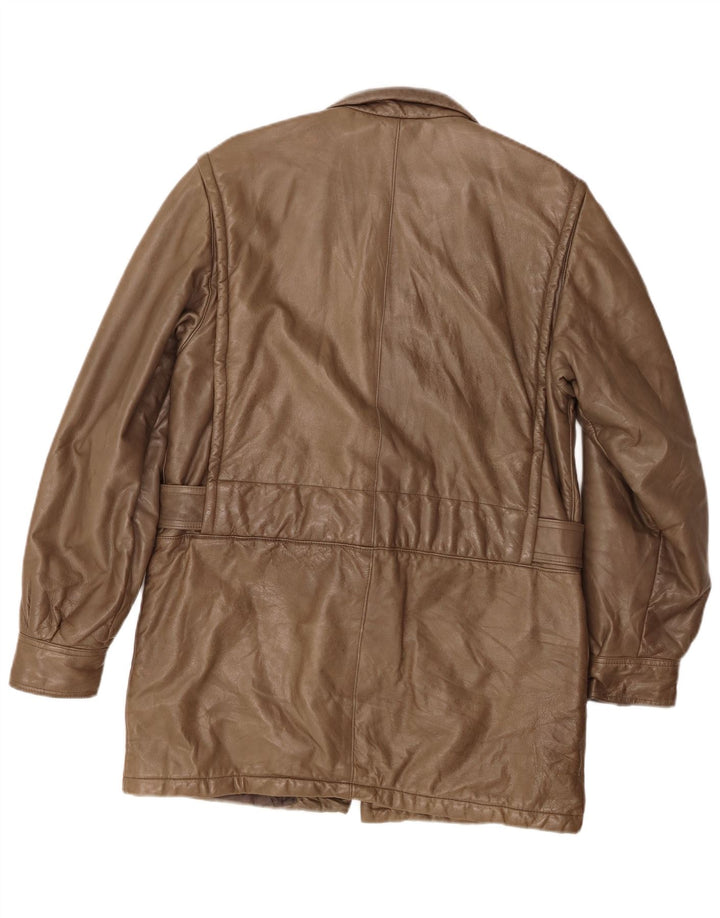 ROBRIK Herre Læderfrakke IT 48 Medium Brun