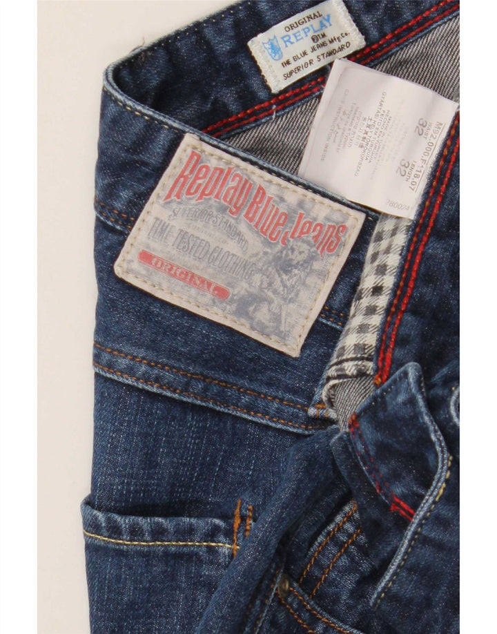 Replay Herre Slim Jeans W32 L32 Blå Bomuld