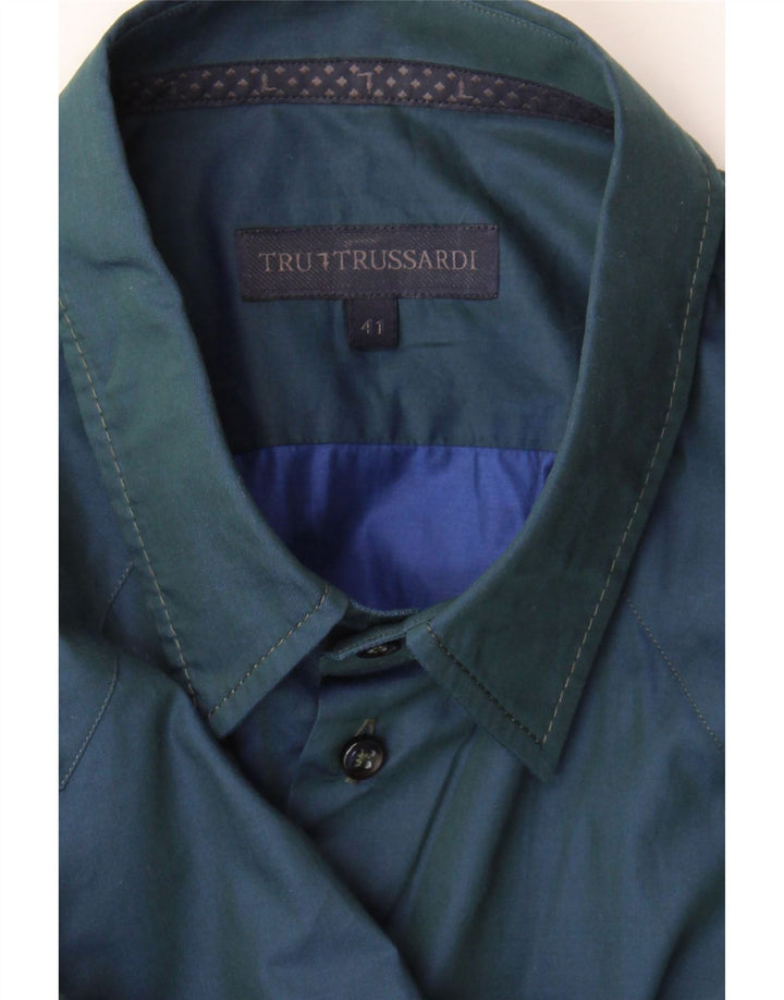 Trussardi herreskjorte str. 41 Medium marineblå
