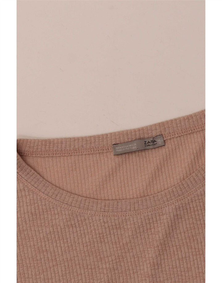 Zara Dame Oversized Bluse Top Medium Pink