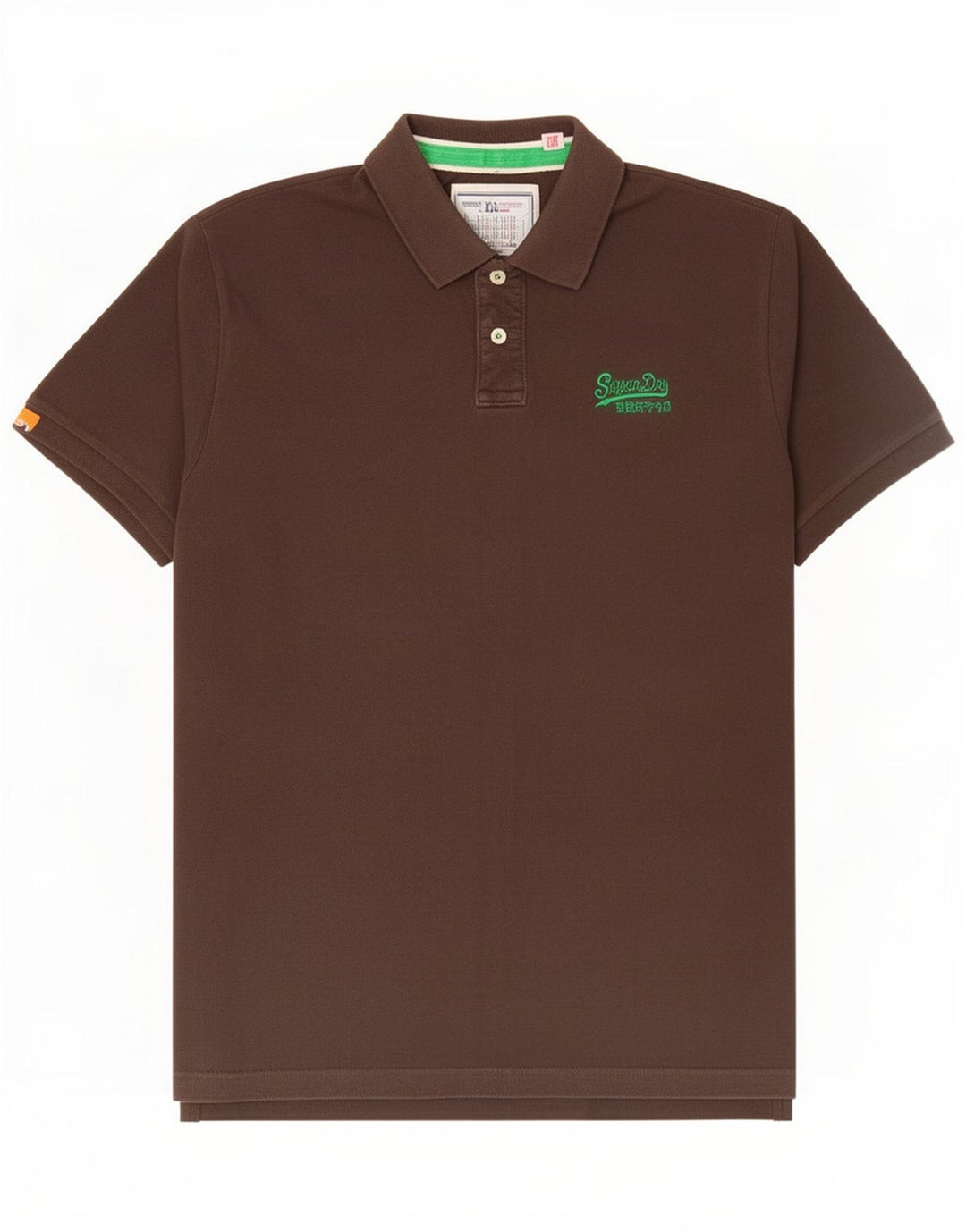 Superdry herre poloskjorte 2XL brun bomuld