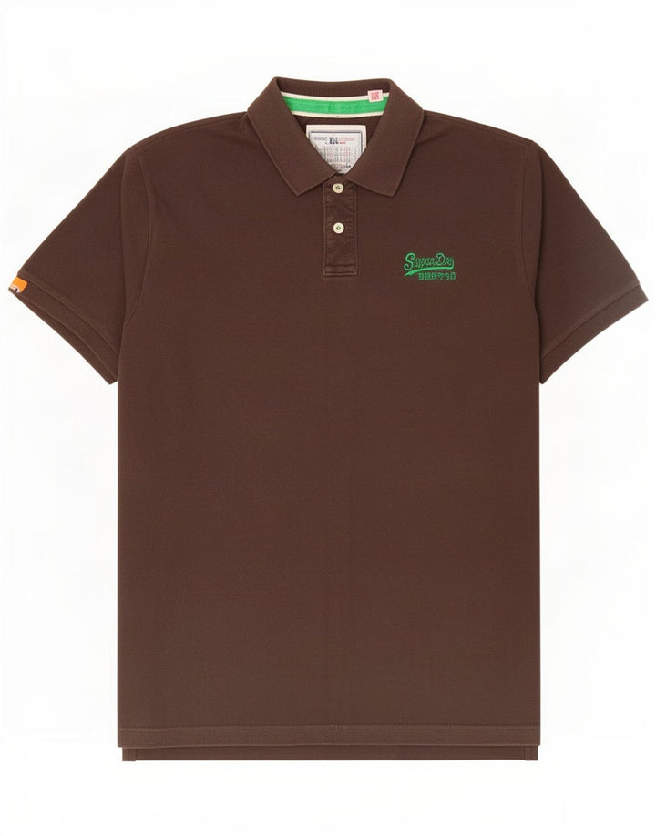 Superdry herre poloskjorte 2XL brun bomuld