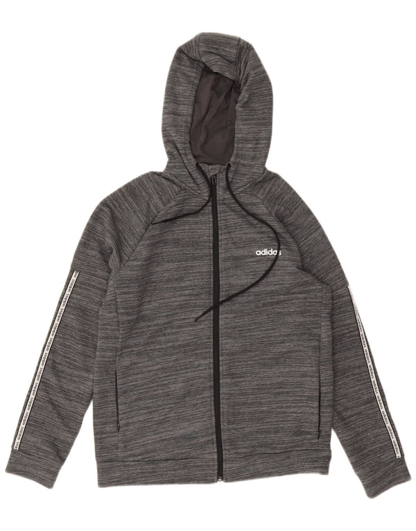 Adidas Dame Climalite Hættetrøje Sweater med lynlås UK 12/14 Medium Grey Flecked