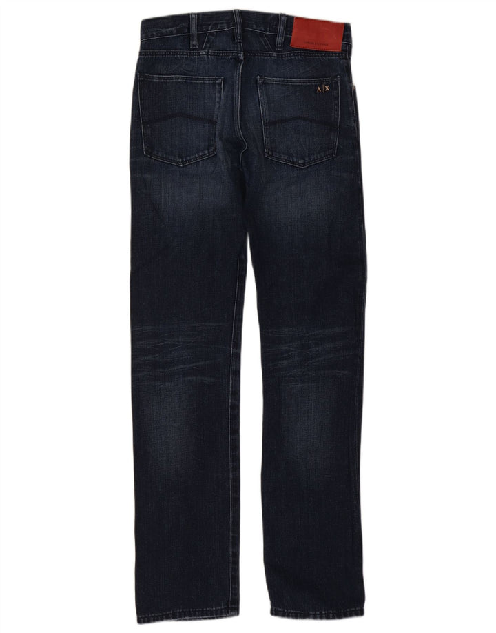 Armani Exchange Dame Straight Jeans W28 L32 Marineblå Bomuld
