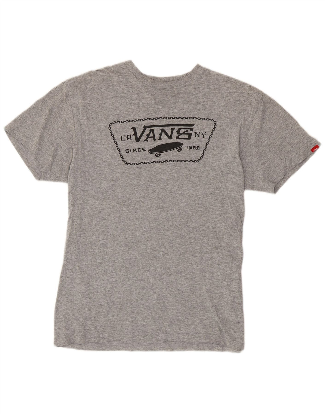 Vans Herre Classic Fit Grafisk T-shirt Top Medium Grey Flecked