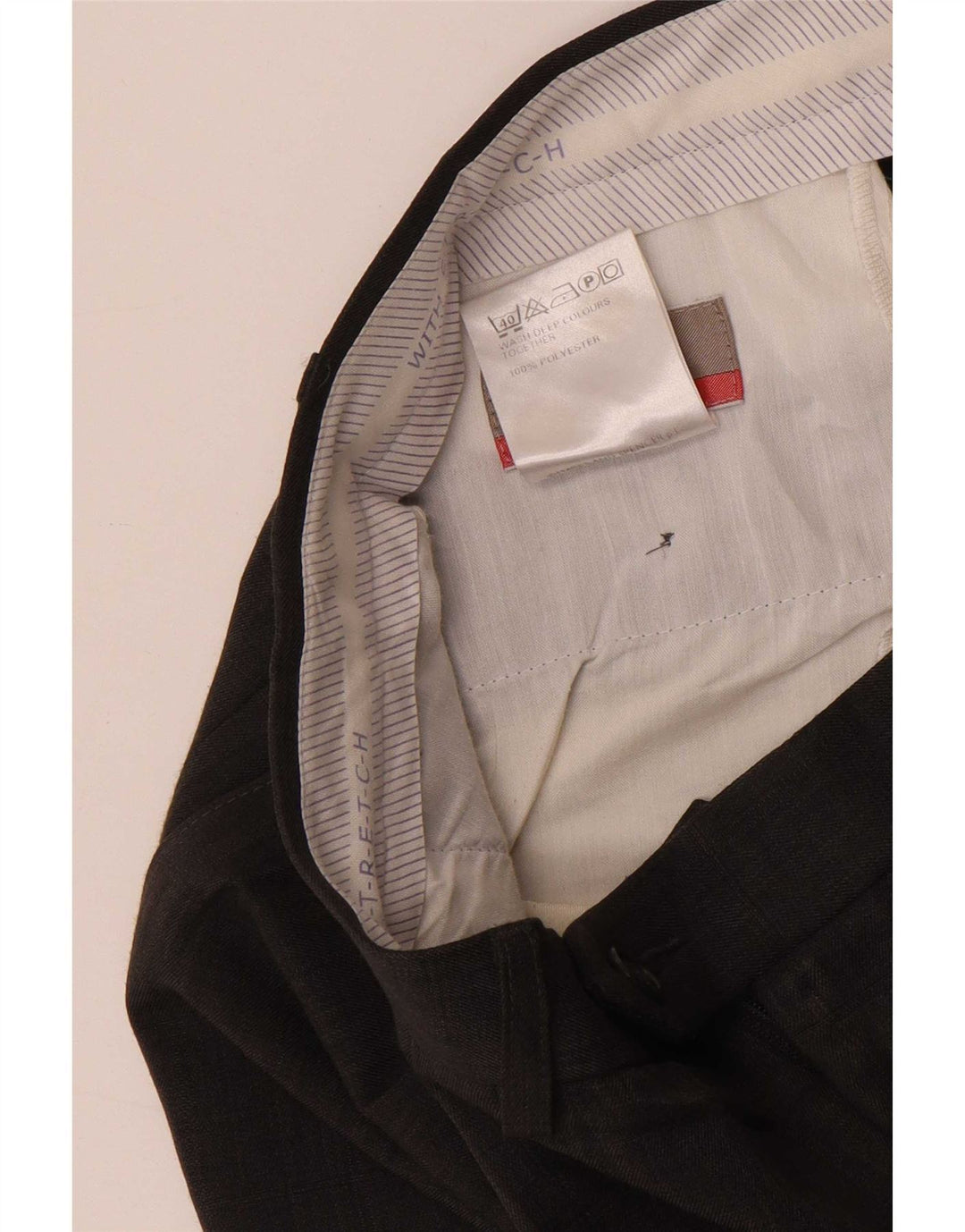 Marks & Spencer Herre Pegged Suit Bukser W34 L33 Grå Polyester