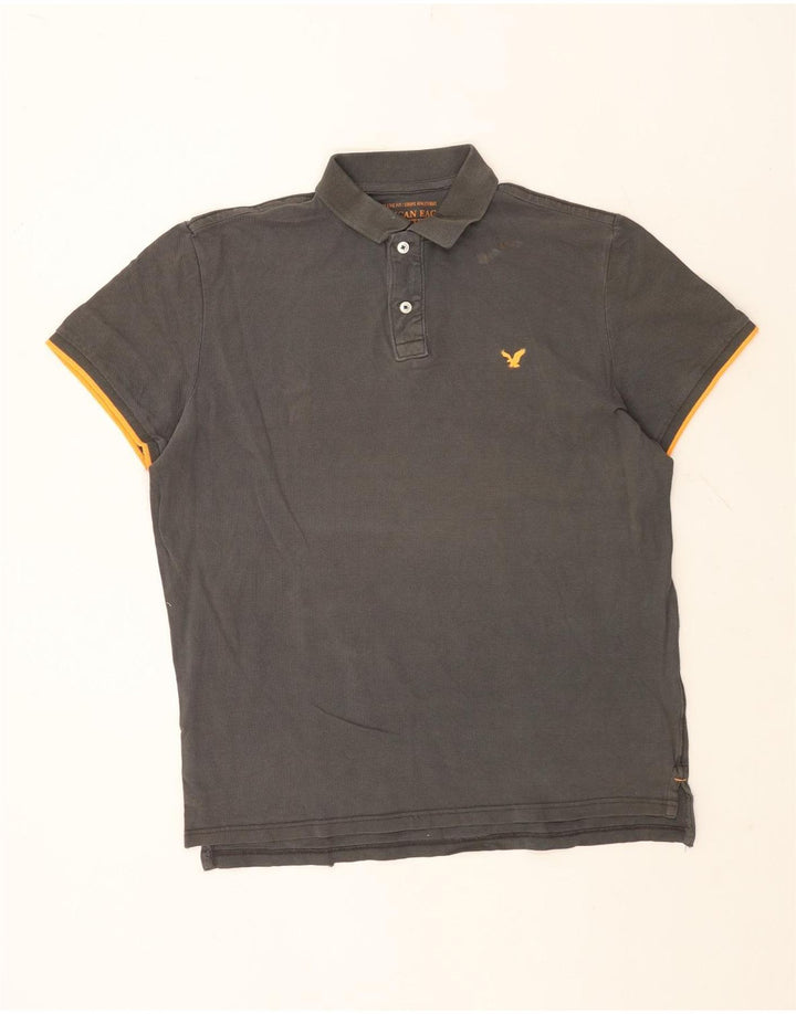 AMERICAN EAGLE Herre poloshirt XL Grå Bomuld