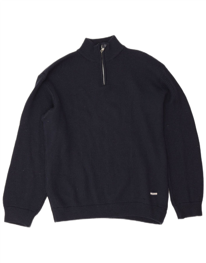 Fila Herre Zip Neck Jumper Sweater XL Navy Blue