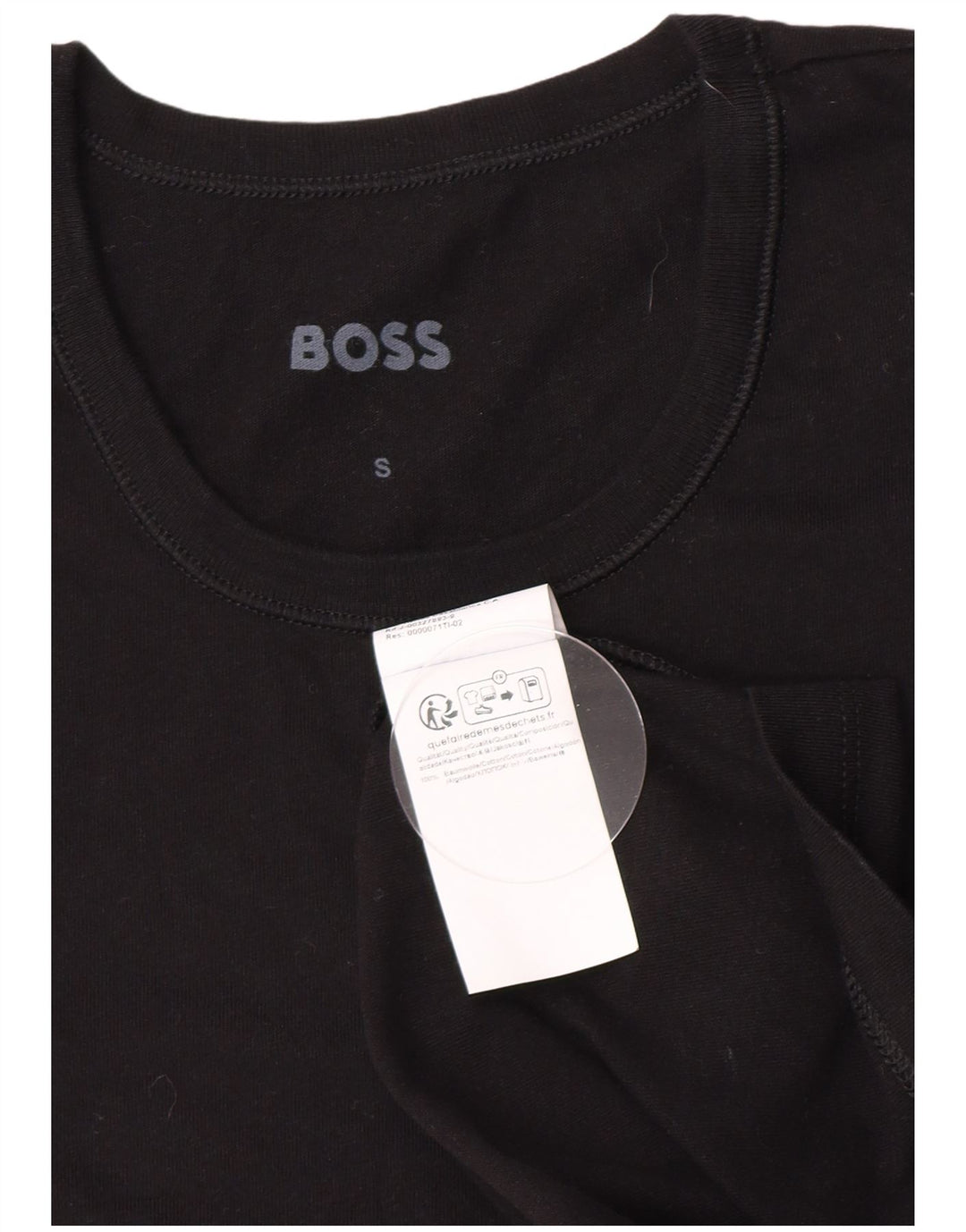 Hugo Boss Herre T-Shirt Top Lille Sort Bomuld