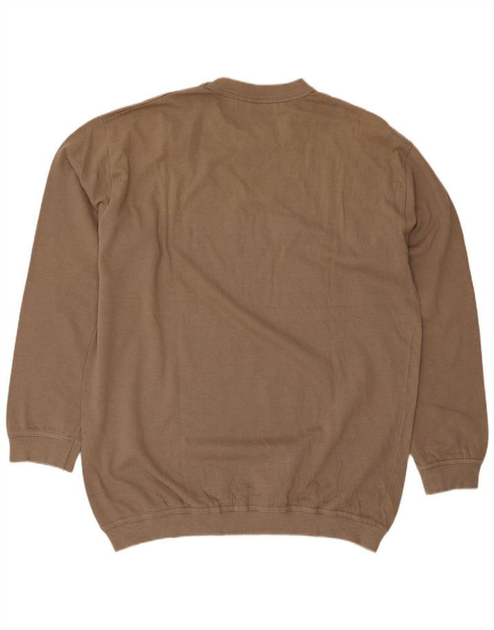 Fila Herre Grafisk Sweatshirt Jumper Stor Beige Bomuld