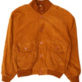 O'Kief Herre Loose Fit Ruskind Bomber Jacket IT 48 Medium Brun Læder