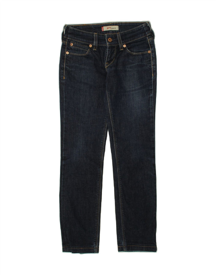 LEVI'S Womens 571 Slim Jeans W26 L27 Navy Blue Cotton Vintage Levi's and Second-Hand Levi's from Messina Hembry 