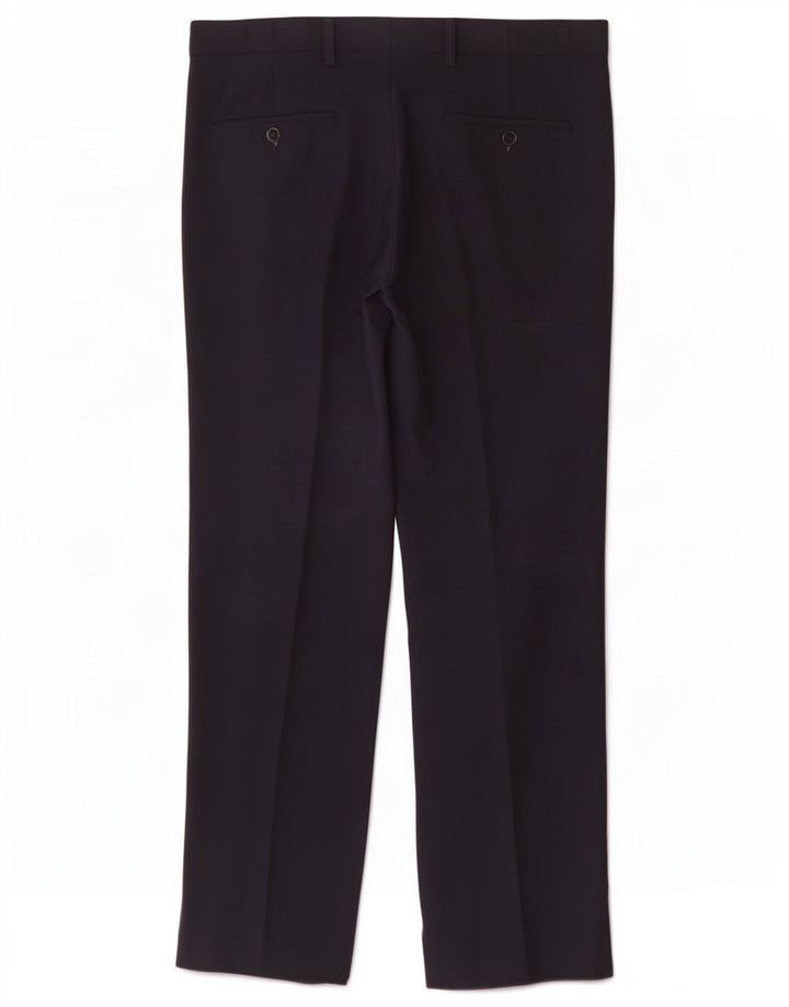 Marks & Spencer Herre Regular Chino Bukser W34 L31 Navy Blue Polyester