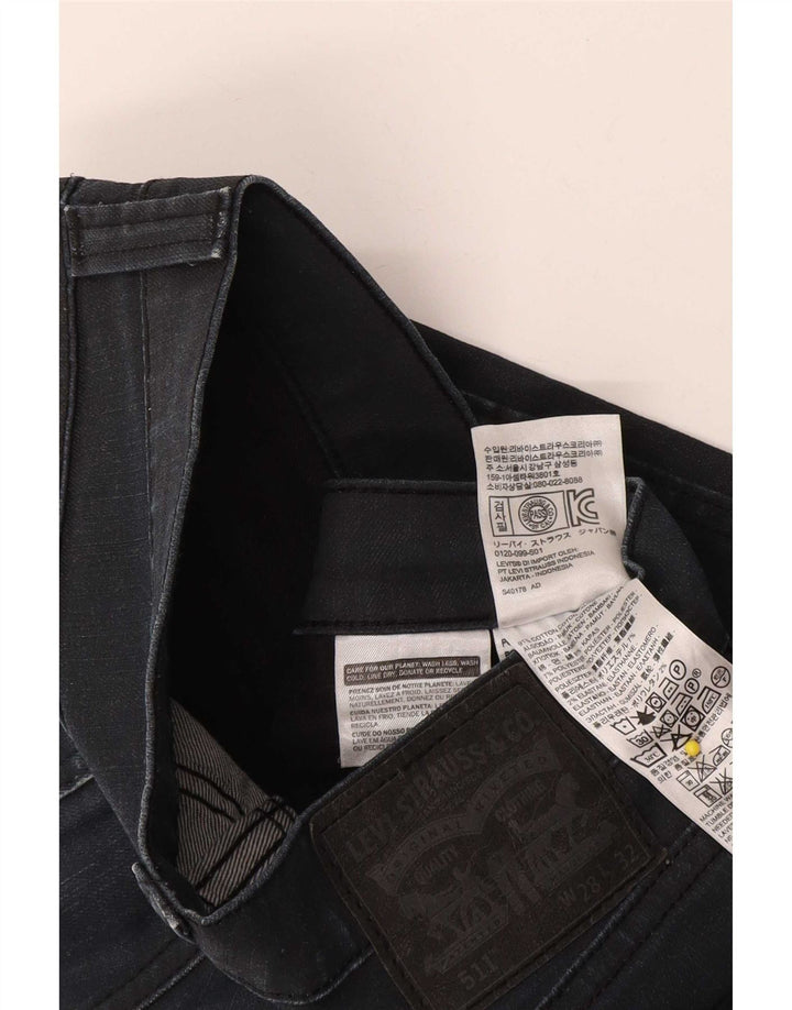 Levi's Herre 511 Slim Jeans W28 L32 Marineblå Bomuld