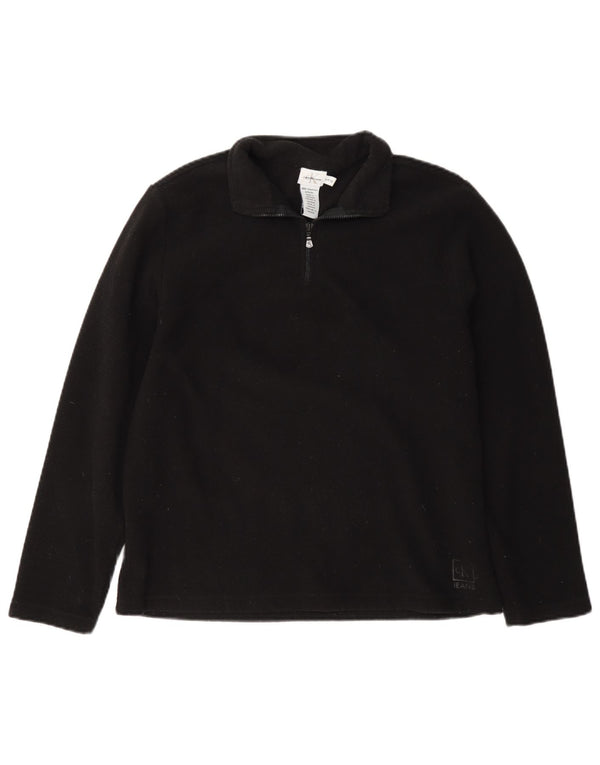 Calvin Klein Jeans Dame Oversized Fleece Jumper UK 10 Lille Sort