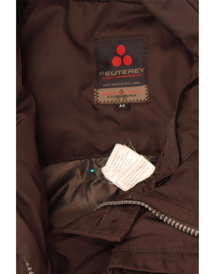 PEUTEREY Parkajakke til mænd UK 38 Medium Brun Polyester