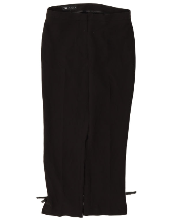 Zara Lige Casual Bukser til kvinder Large W30 L27 Sort Polyester