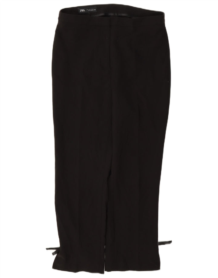 Zara Lige Casual Bukser til kvinder Large W30 L27 Sort Polyester