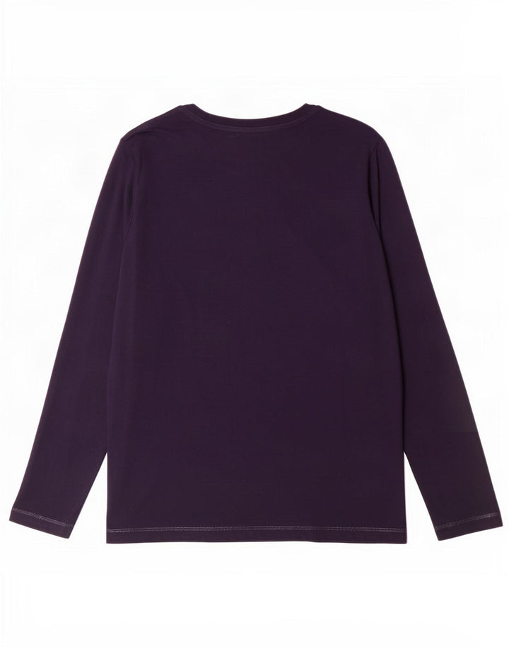 Marks & Spencer Dame Top Langærmet UK 22 2XL Navy Blue Cotton