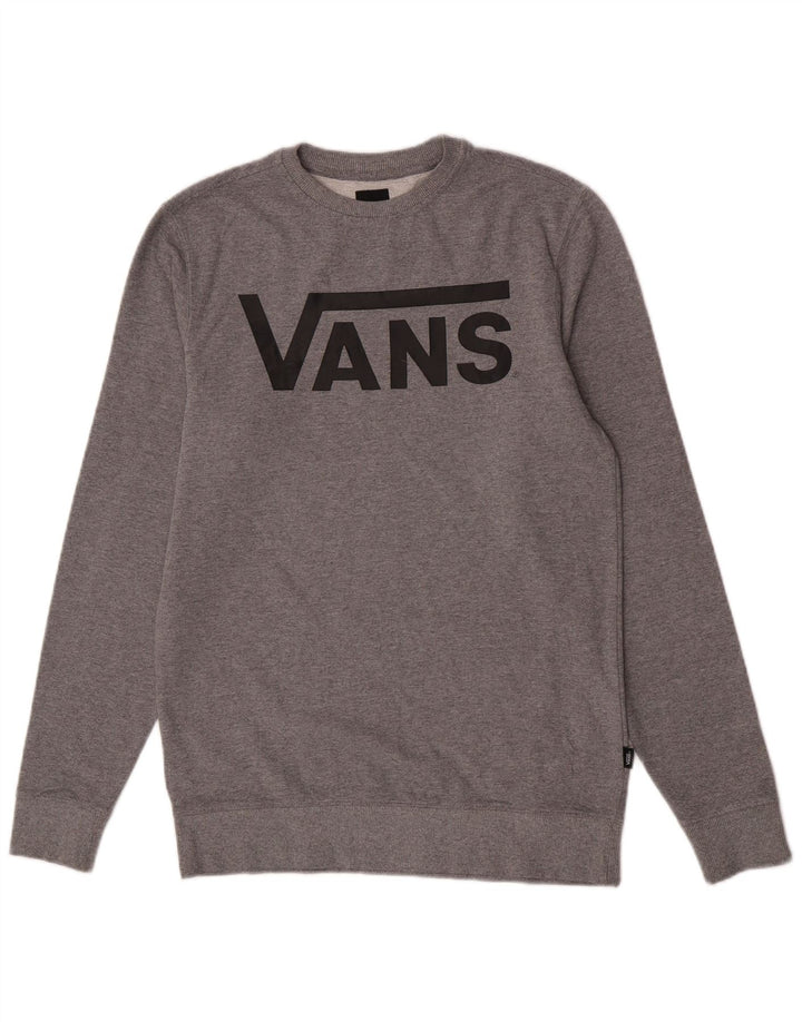 Vans Herre Grafisk Sweatshirt Jumper Lille Grå Bomuld