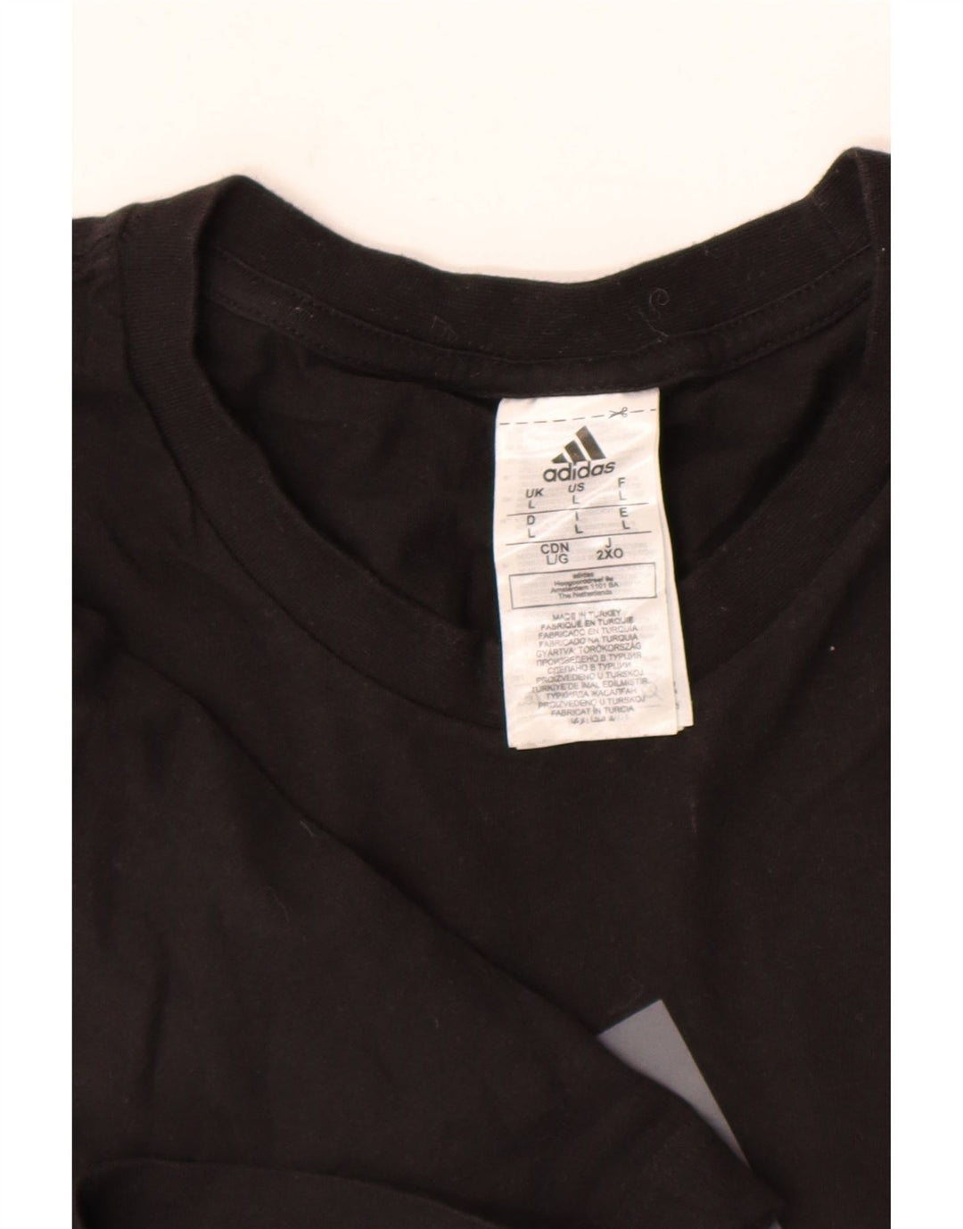 Adidas Grafisk T-shirt top til mænd, stor sort bomuld