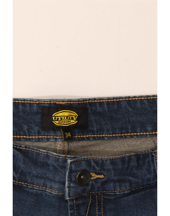 Diadora Straight Jeans til mænd W34 L30 Blå