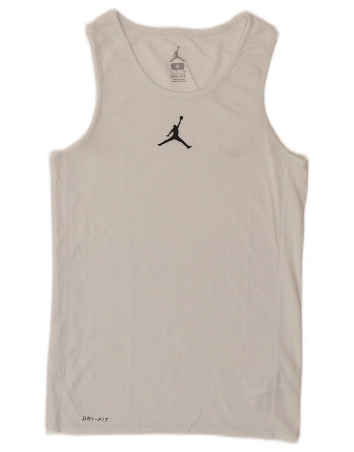 Jordan Herre Dri Fit Vest Top Lille Hvid Bomuld