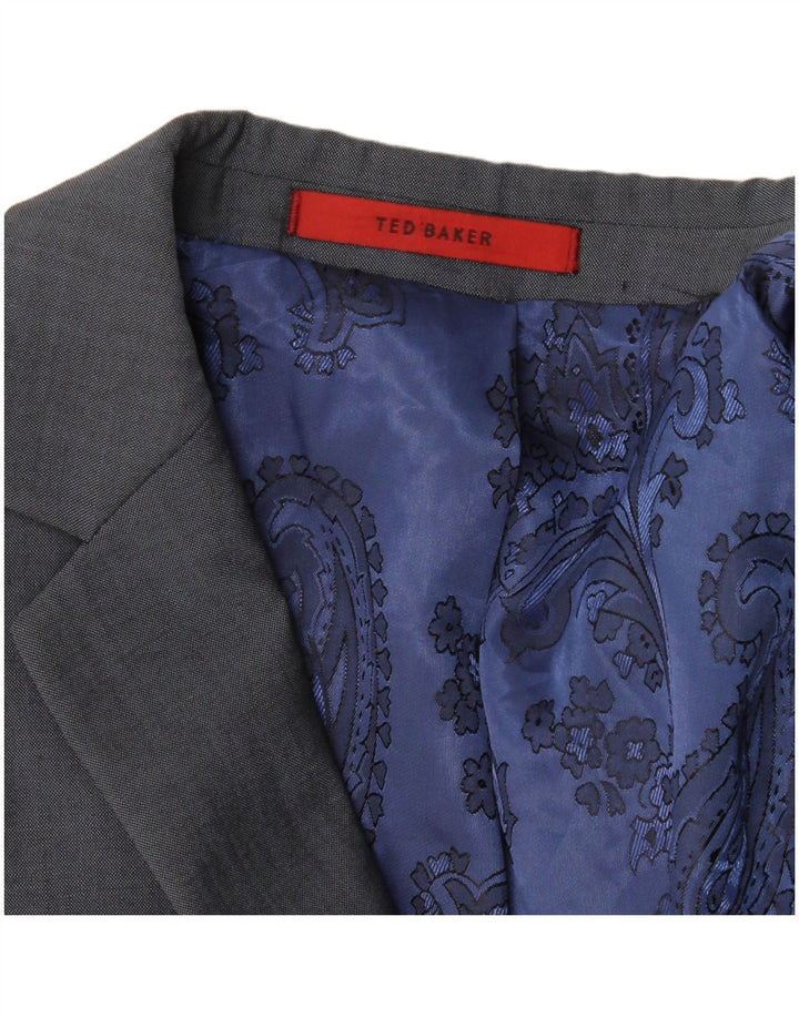 Ted Baker Herre 2 Button Blazer Jacket UK 38 Medium Blue