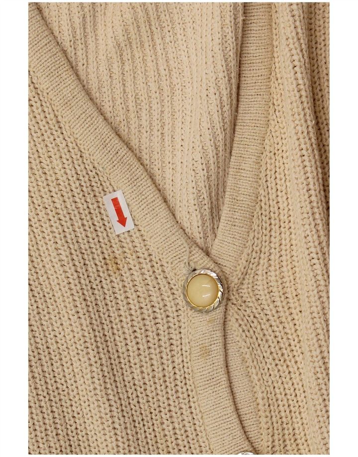 VINTAGE oversized cardigan sweater til kvinder EU 46/48 XL Off White