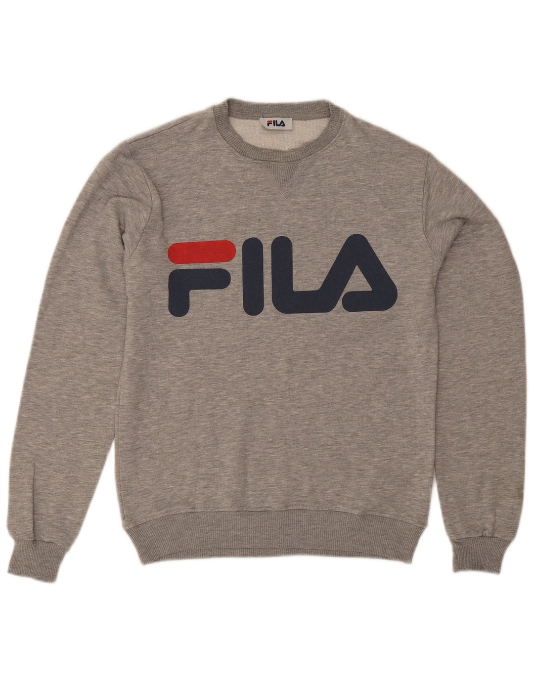 Fila Herre Grafisk Sweatshirt Jumper Lille Grå Flecked Bomuld