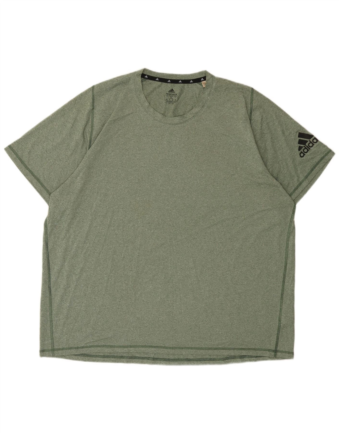 ADIDAS Aeroready T-Shirt Top 2XL Khaki Flecked Polyester