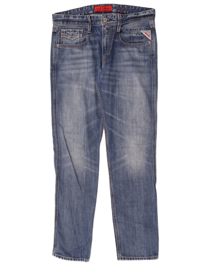 Replay Herre Slim Jeans W32 L32 Blå Bomuld