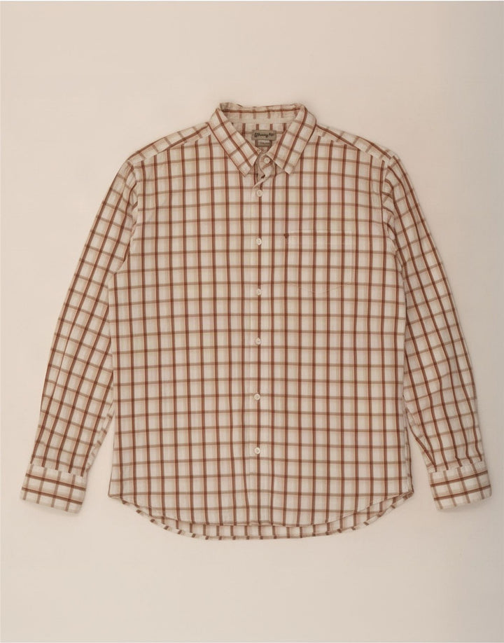 Wrangler Herreskjorte Medium Beige Ternet bomuld