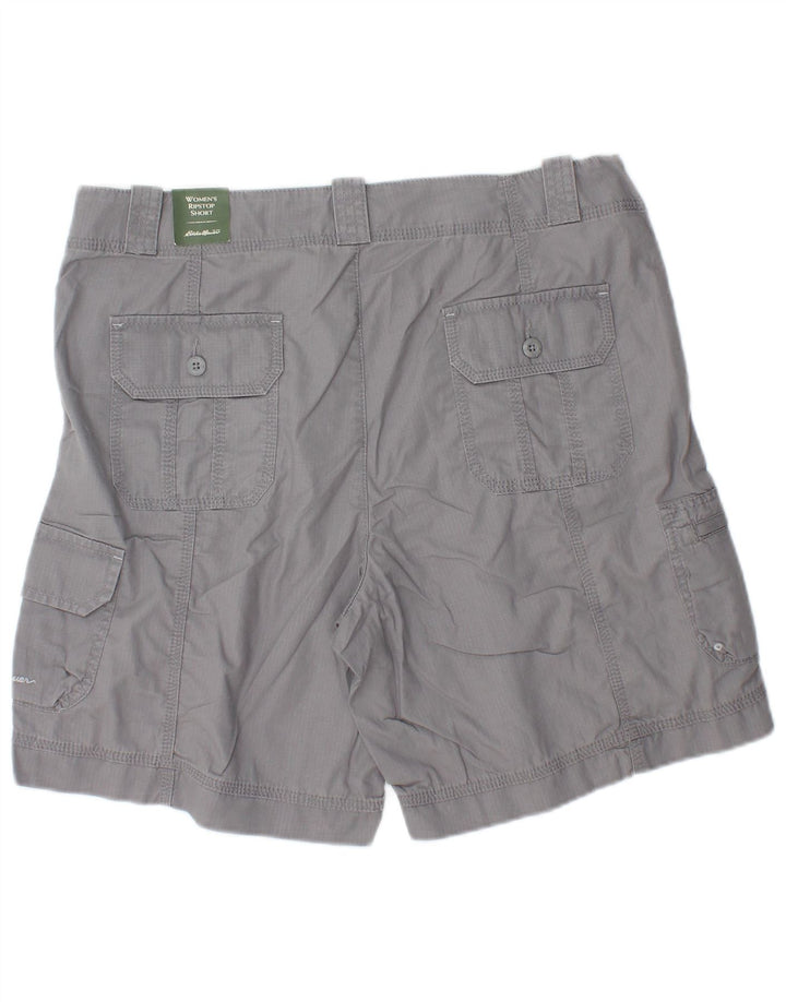 Eddie Bauer Dame Cargo Shorts US 12 Large W34 Grå Bomuld