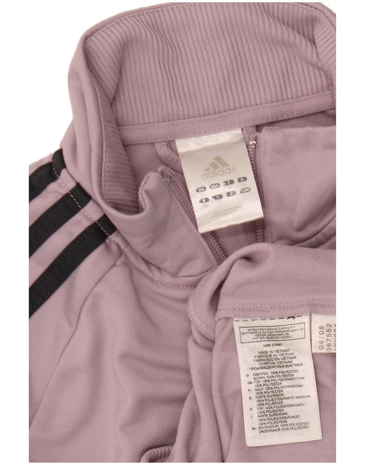 ADIDAS træningsdragt topjakke til kvinder UK 12 Medium Lilla Bomuld