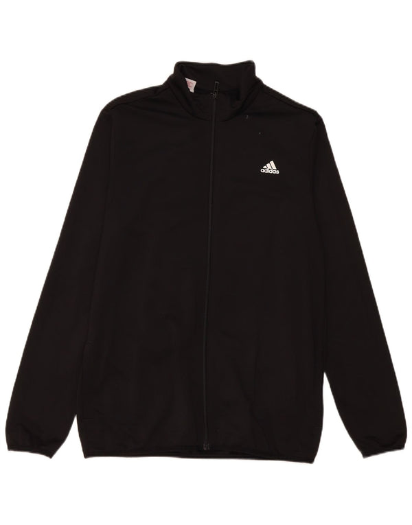 Adidas drenge grafisk træningsdragt topjakke 15-16 år sort polyester