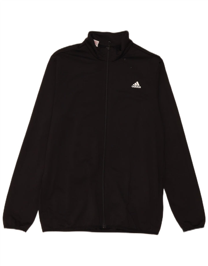 Adidas drenge grafisk træningsdragt topjakke 15-16 år sort polyester