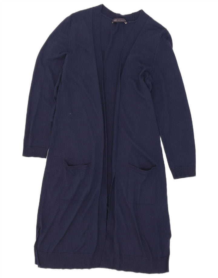 Marks & Spencer Dame Longline Cardigan Sweater UK 12 Medium Navy Blue