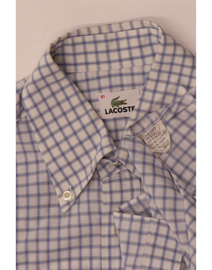 Lacoste herreskjorte str. 41 Large blå ternet bomuld