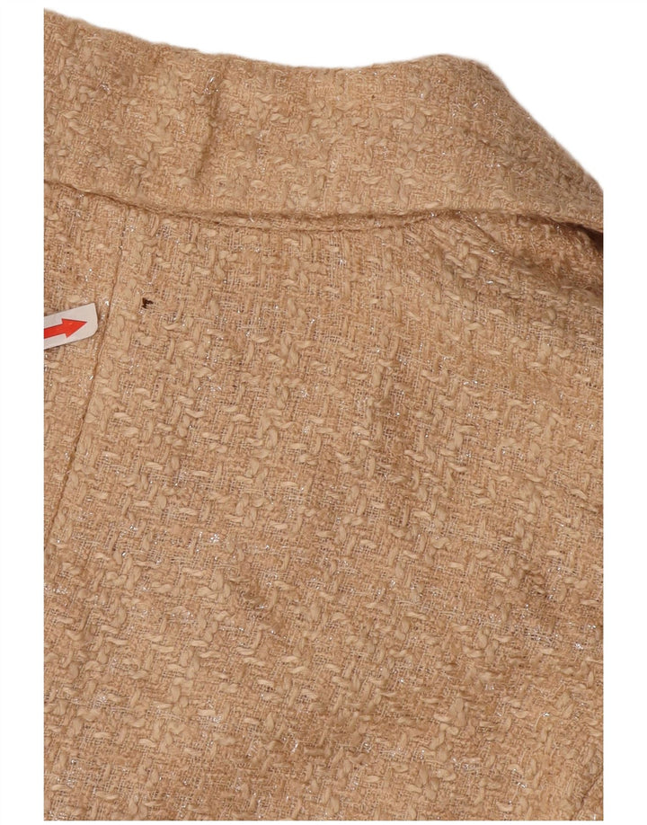 Liu Jo Dame Crop Blazer Jacket IT 44 Medium Beige Akryl