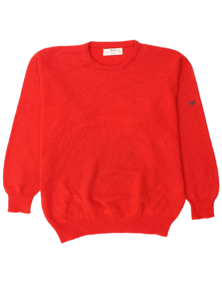 PRINGLE Herre Crew Neck trøje Sweater Large Red New Wool Sports