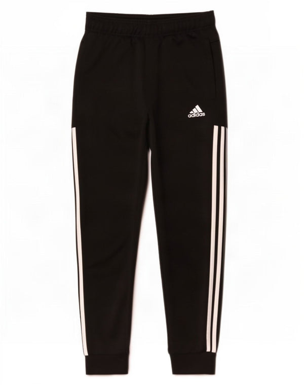Adidas Drenge Træningsdragt Bukser Joggers 11-12 År Sort Polyester