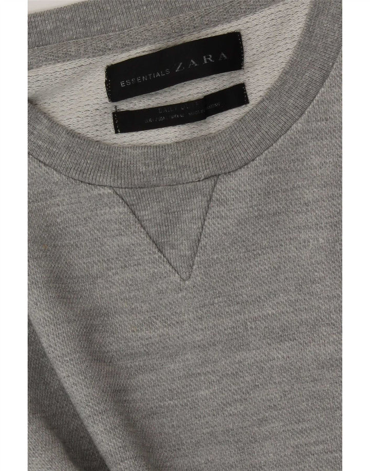 Zara Herre Sweatshirt Jumper Large Grå