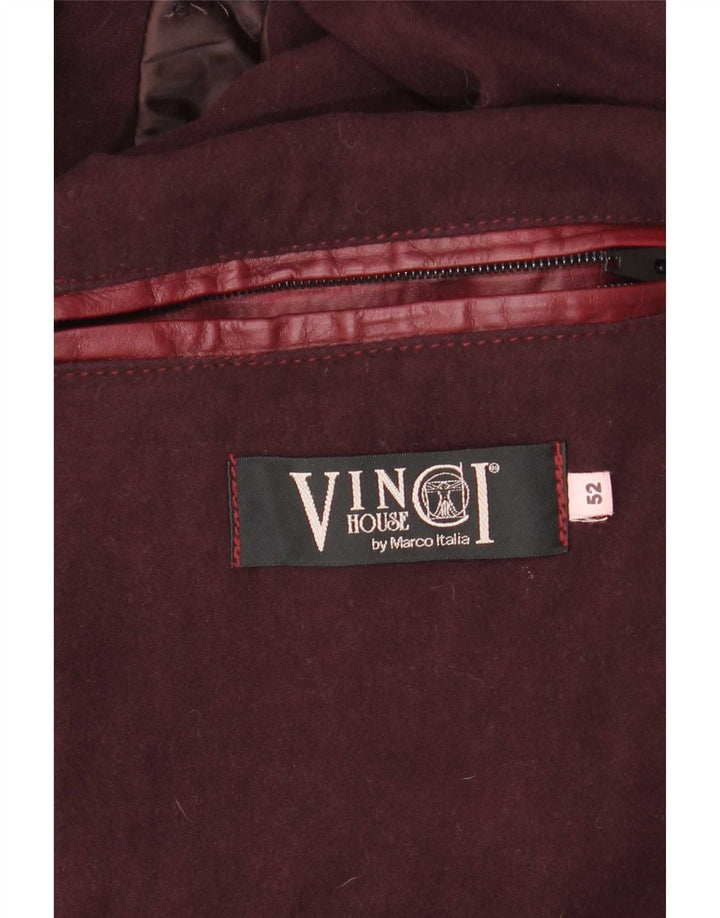 Vinci Dame Læderfrakke IT 52 2XL Burgundy