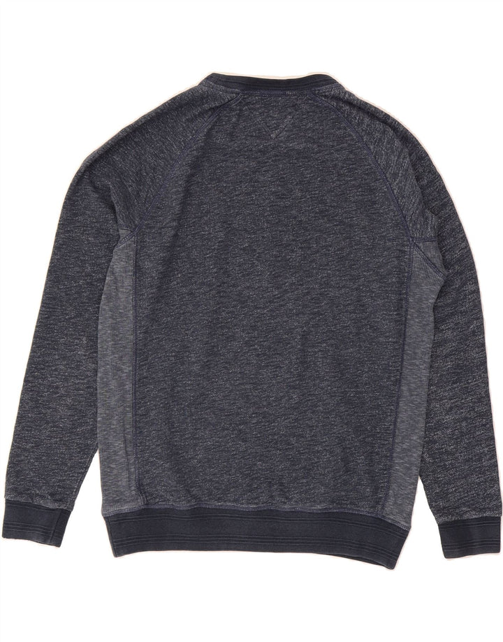 TOMMY HILFIGER Mens Graphic Sweatshirt Jumper Large Navy Blue Flecked Vintage Tommy Hilfiger and Second-Hand Tommy Hilfiger from Messina Hembry 