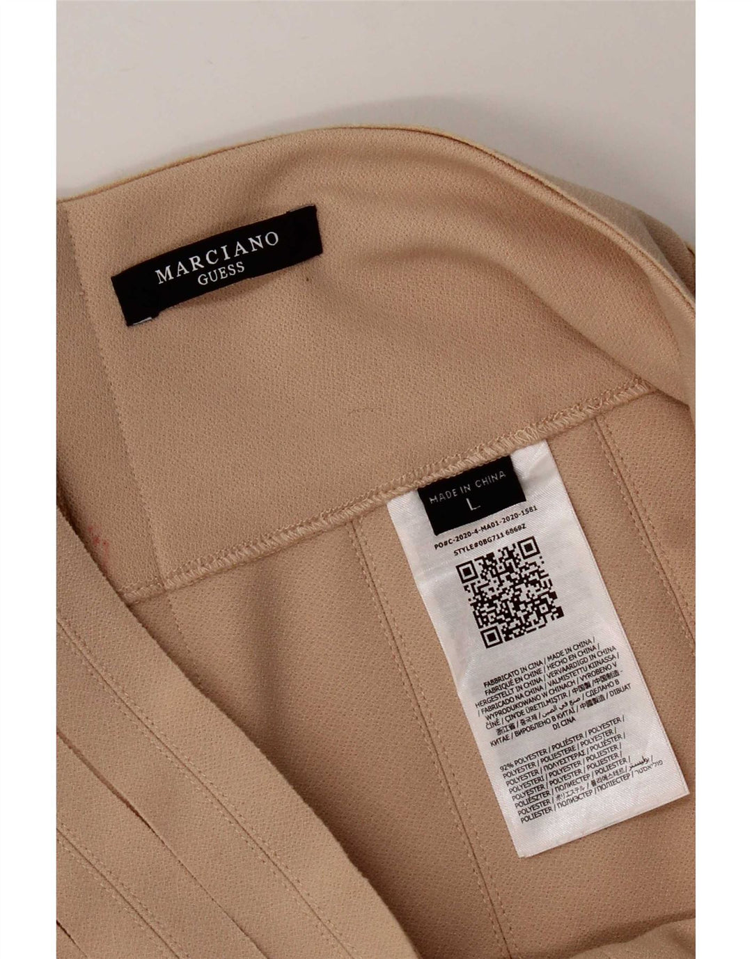 Guess By Marciano Womens Pencil Skirt Large W32 Beige Polyester