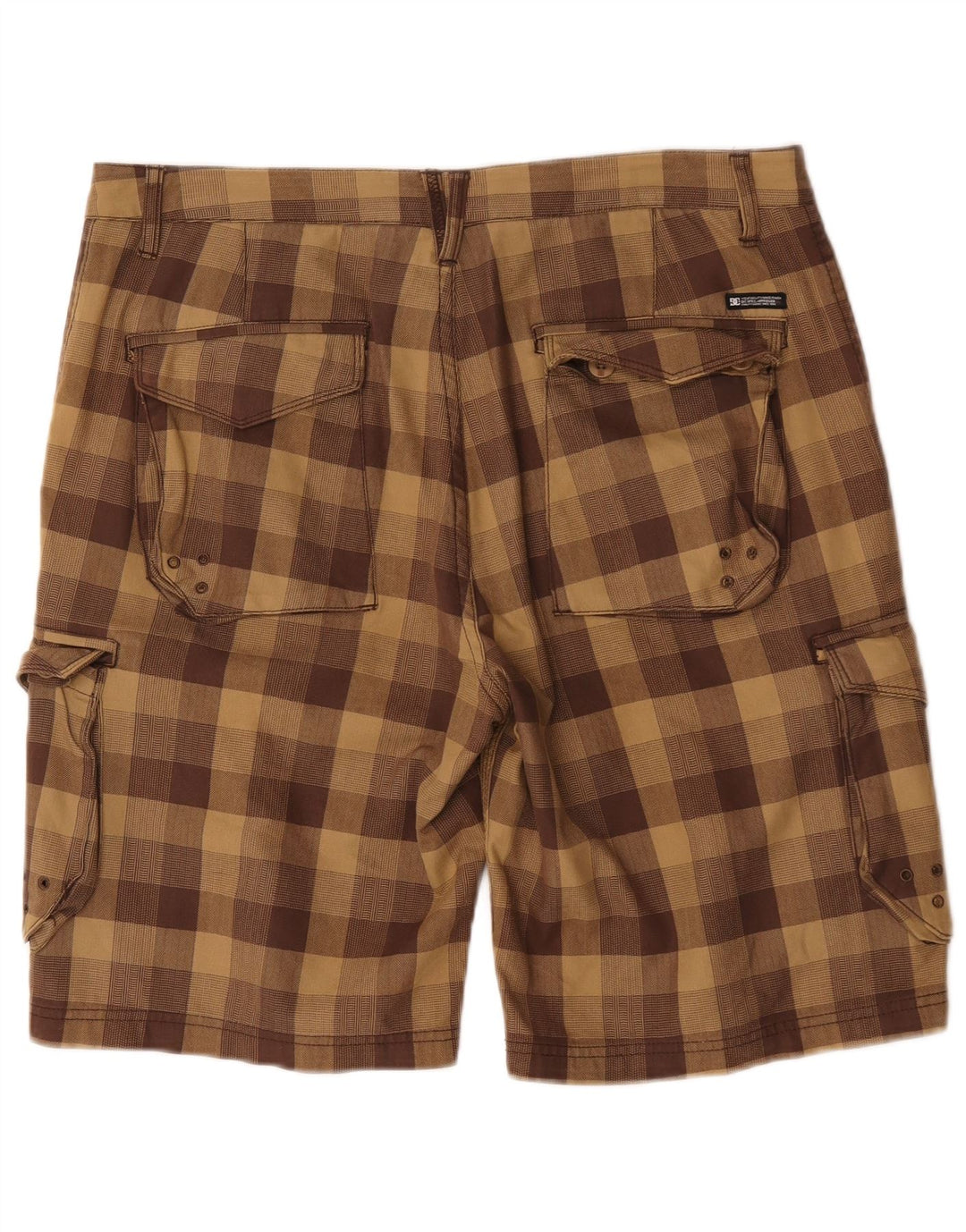 DC Herre Cargo Shorts W34 Stor brun ternet bomuld