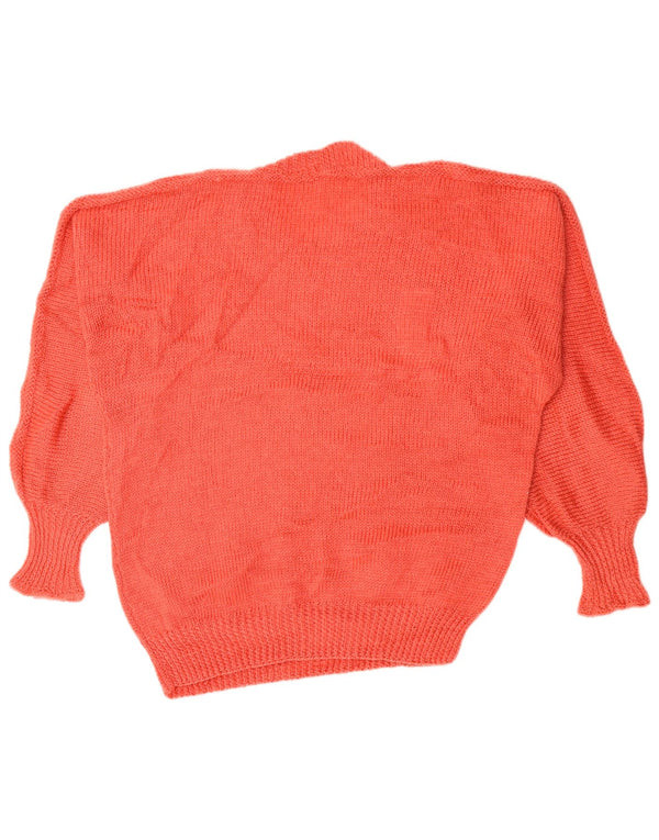 Vintage Dame Oversized Crew Neck Jumper Sweater UK 20 2XL Orange